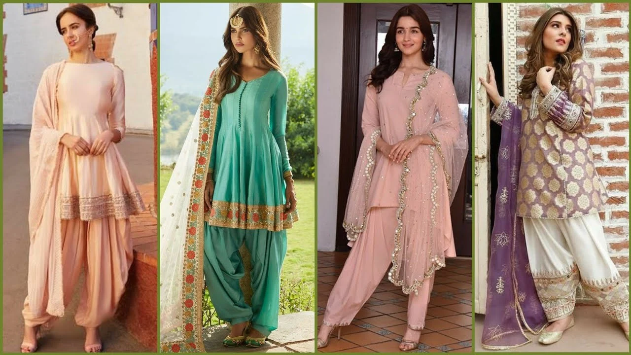 Woman wearing a Pakistani-style Anarkali salwar kameez suit