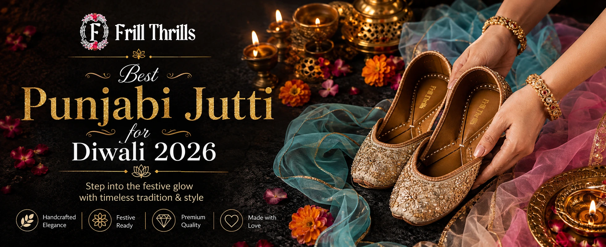 gold-phulkari-jutti-diwali
